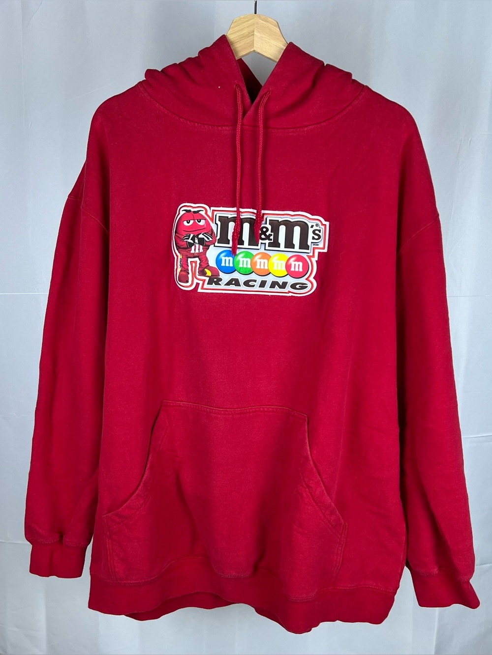 M&M’s Racing NASCAR Hoodie Red Pullover Sweatshirt Y2K Size 2XL